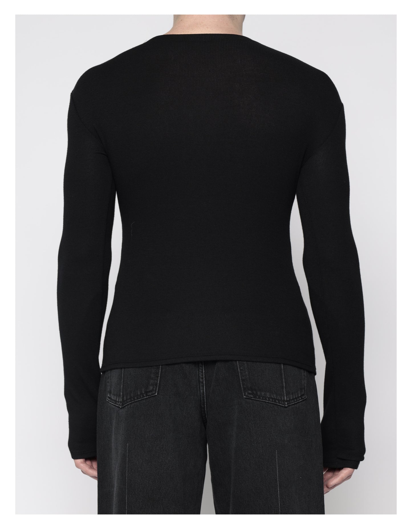 RIBBED LONG SLEEVE T-SHIRT