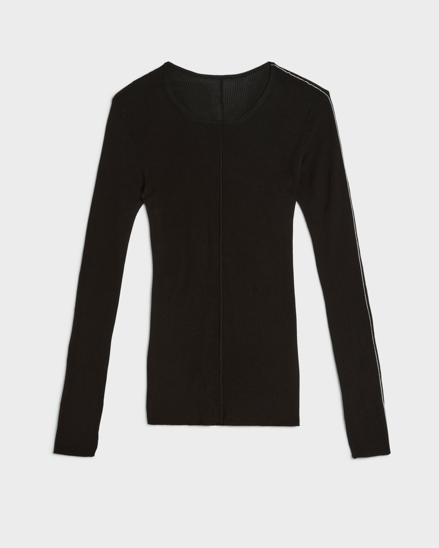 LONG SLEEVE RIB KNIT TOP