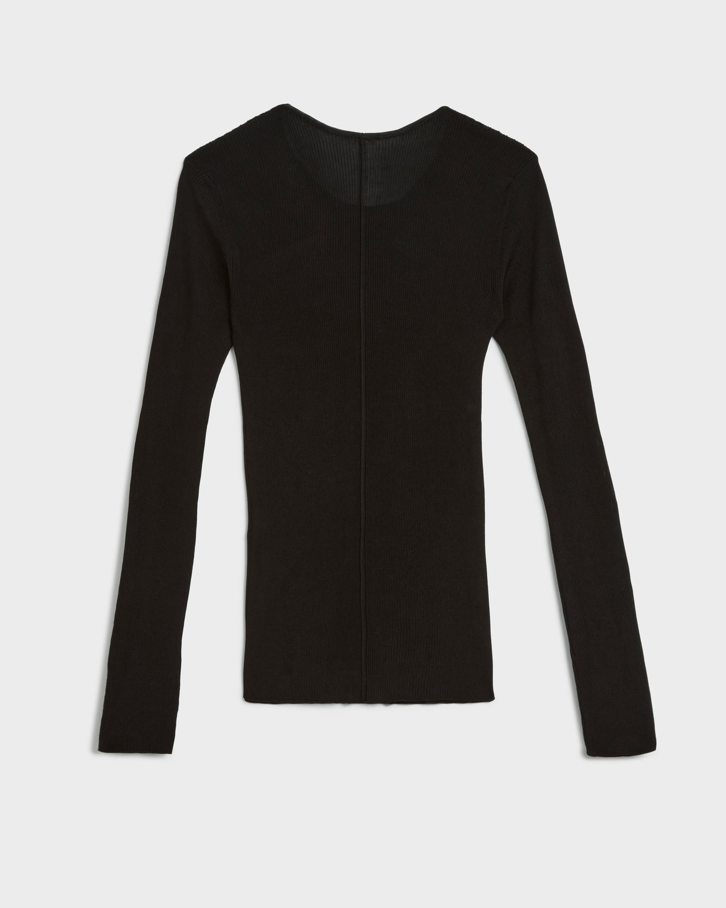 LONG SLEEVE RIB KNIT TOP