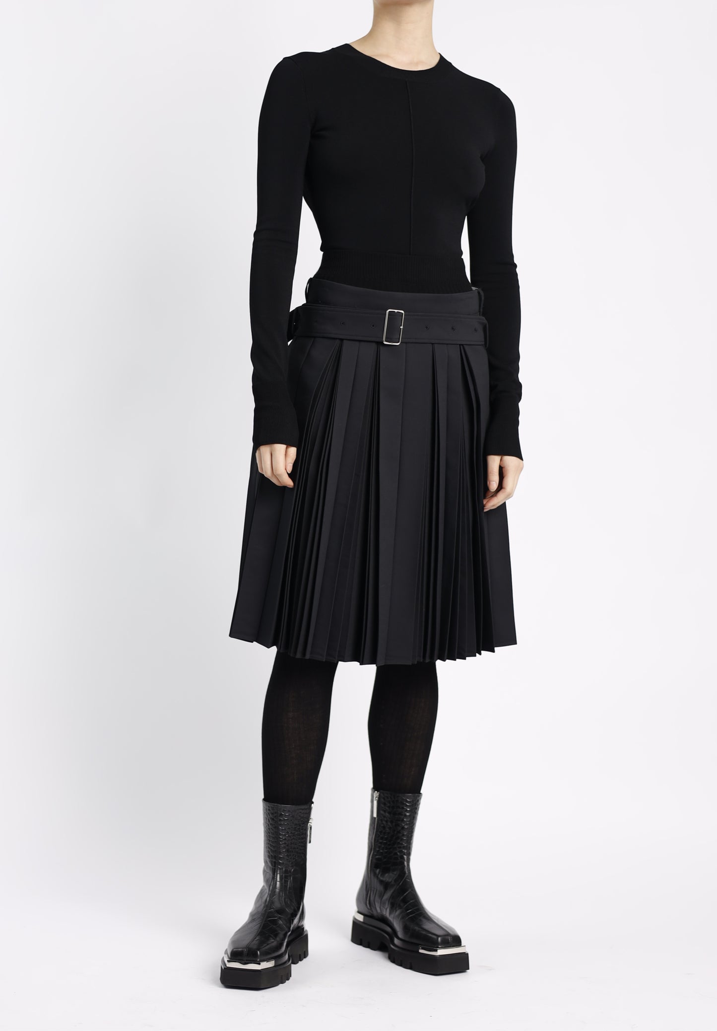 Midi Pleated Skirt