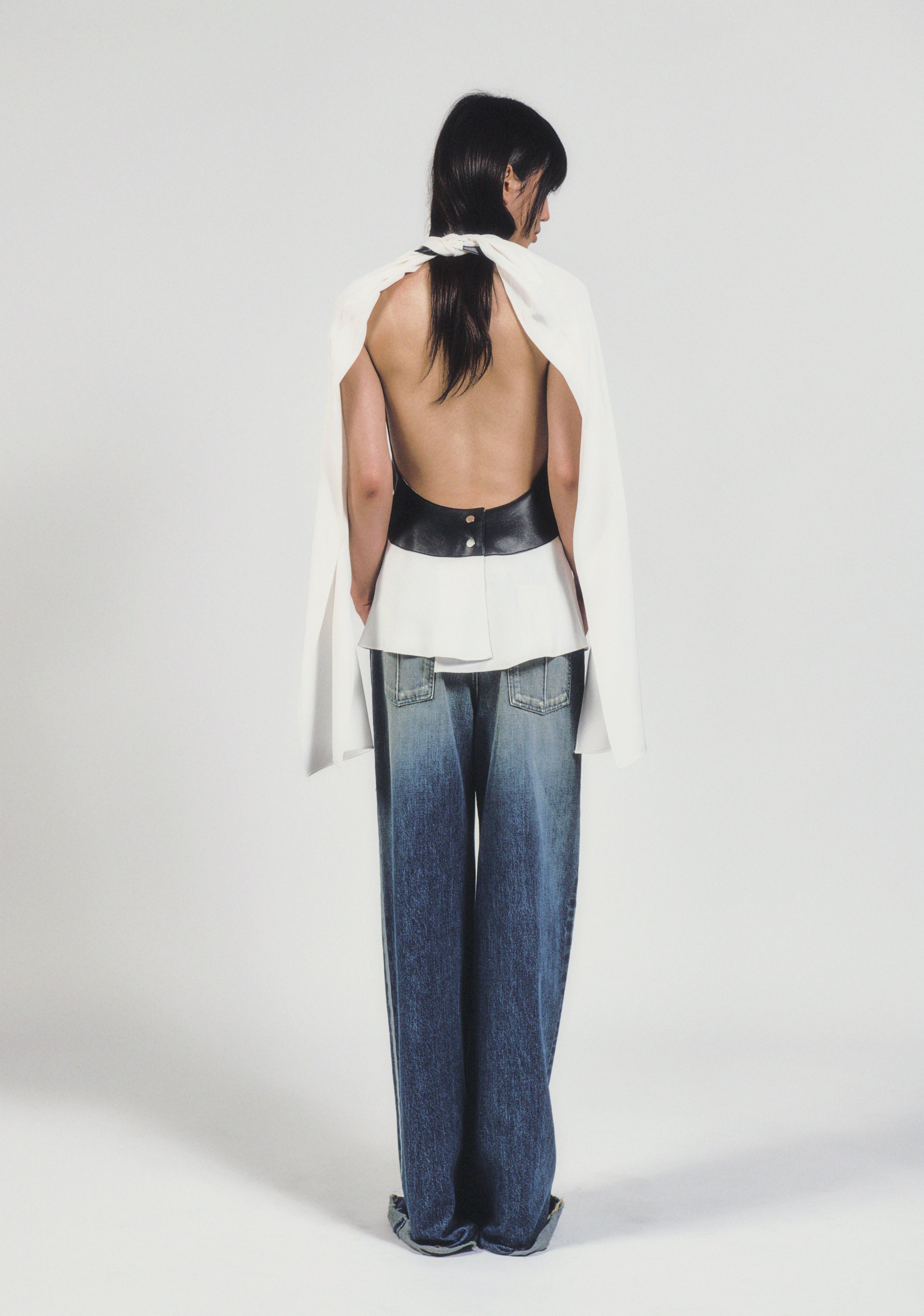 【Peter Do】Trench Blouse White 38 Peter Do】Trench Blouse White 38 Peter Do Combo Office Shirt