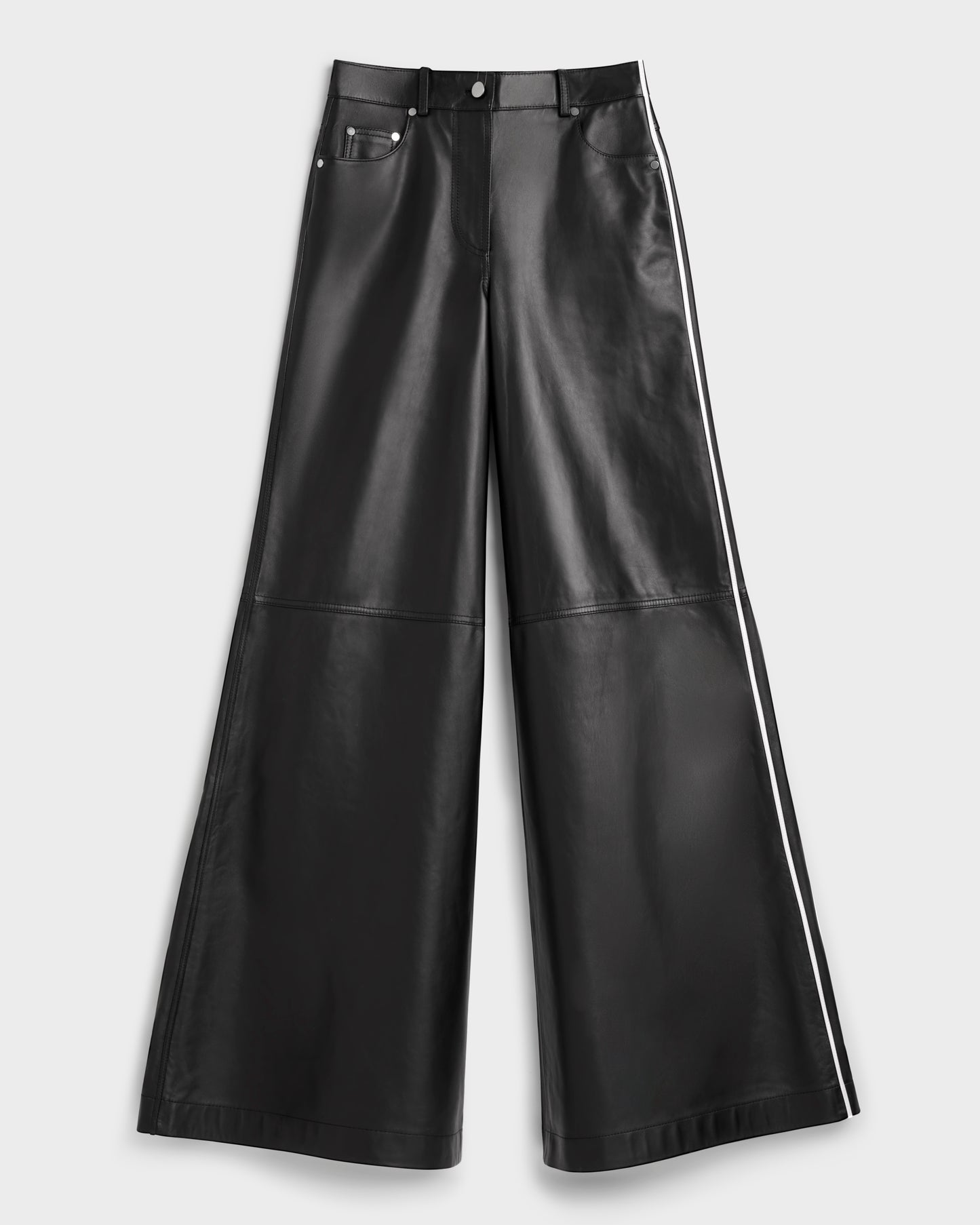 LEATHER WIDE LEG PANT